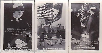 WWII US NAVAL TRAINING SCHOOL BRONX NY WAVES MILITARY WOMEN PHOTO CARDS - K-townConsignments