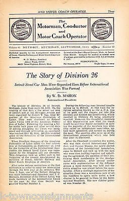 MOTORMAN CONDUCTOR & MOTOR COACH OPERATOR ANTIQUE DRIVER'S MAGAZINE 1935 - K-townConsignments