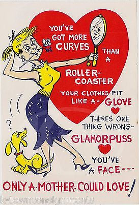BUTTER FACE WOMEN'S CURVES BODY BEAUTY HUMOR VINTAGE VALENTINE'S DAY FLYER - K-townConsignments