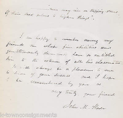 JOHN M. SLADE NEW YORK LAWYER ANTIQUE AUTOGRAPH SIGNED YALE COLLEGE LETTER 1851 - K-townConsignments