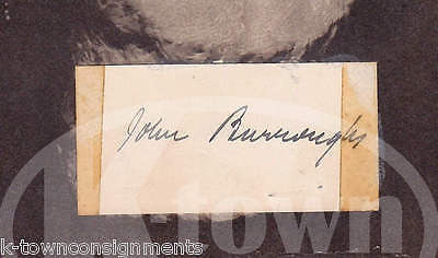 JOHN BURROUGHS NATURALIST AUTHOR ORIGINAL AUTOGRAPH SIGNATURE MOUNTED CLIPPING - K-townConsignments