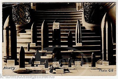 WWI ARTILLERY SHELLS ZEPPELIN SHIP BOMBS VINTAGE FRENCH RPPC REAL PHOTO POSTCARD - K-townConsignments