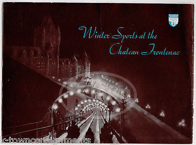 CHATEAU FRONTENAC QUEBEC VINTAGE CANADIAN PACIFIC GRAPHIC ADVERTISING BOOK 1937 - K-townConsignments