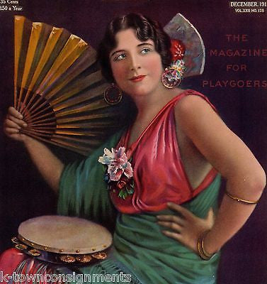 JANE FERRAR AS CARMEN MOVIE ACTRESS ANTIQUE GRAPHIC MAGAZINE COVER PRINT - K-townConsignments