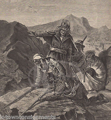 SOUTHERN CALIFORNIA MODOC INDIANS STRONGHOLD ANTIQUE ENGRAVING ART PRINT 1873 - K-townConsignments