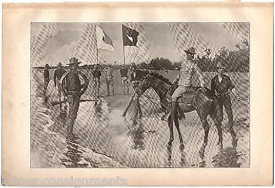 SOLDIERS NEWS FROM THE FRONT ANTIQUE REMINGTON GRAPHIC ILLUSTRATION PRINT 1902 - K-townConsignments