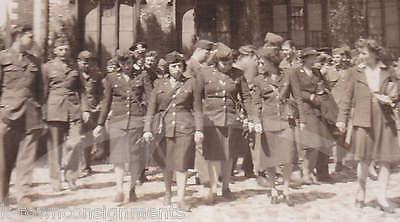 WAC WOMEN IN UNIFORM BURST ONTO MILITARY SCENE VINTAGE WWII SNAPSHOT PHOTO - K-townConsignments