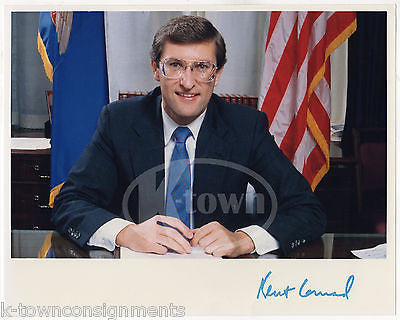 KENT CONRAD NORTH DAKOTA SENATOR VINTAGE AUTOGRAPH SIGNED POLITICAL PHOTO - K-townConsignments