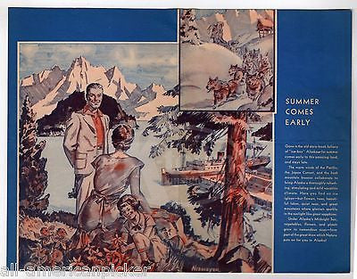 SS YUKON ALASKA STEAMSHIP COMPANY VINTAGE NIEMEYER GRAPHIC ART DINNER MENU 1937 - K-townConsignments
