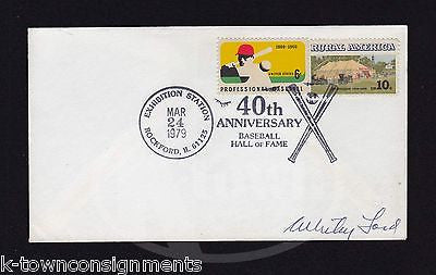 WHITEY FORD NEW YORK YANKEES BASEBALL PLAYER AUTOGRAPH SIGNED HoF MAIL COVER - K-townConsignments