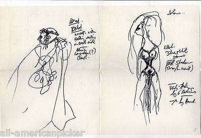 JESUS CHRIST SALOME HEROD ORIGINAL HAL GEORGE THEATRE COSTUME DESIGN SKETCHES - K-townConsignments