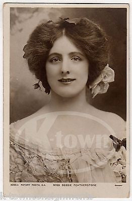 BESSIE FEATHERSTONE FRENCH THEATRE STAGE ACTRESS REAL PHOTO POSTCARD RPPC - K-townConsignments