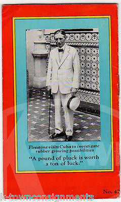 HARVEY FIRESTONE TIRES  ANTIQUE ART DECO GRAPHIC ILLUSTRATED ADVERTISING BOOK - K-townConsignments