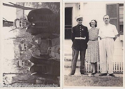 US MARINE & AIR FORCE BROTHERS IN UNIFORM VINTAGE MILITARY SNAPSHOT PHOTOGRAPHS - K-townConsignments