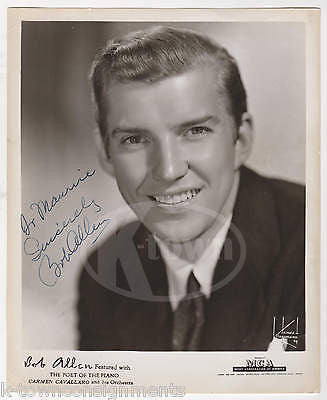 BOB ALLEN POET OF THE PIANO CARMEN CAVALLARO BAND VINTAGE AUTOGRAPH SIGNED PHOTO - K-townConsignments