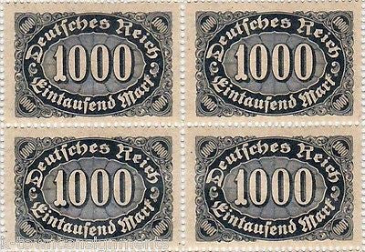 GERMAN DEUTSCHES REICH 1000 EINTAUSEND MARK FULL SHEET VINTAGE POSTAGE STAMPS - K-townConsignments