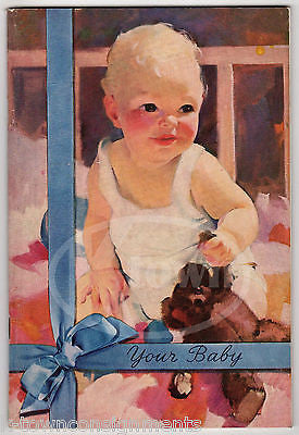 YOUR BABY VINTAGE NEW MOTHERS GRAPHIC ILLUSTRATED GUIDE BOOK PET MILK CO 1950 - K-townConsignments
