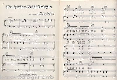 BAY CITY ROLLERS I ONLY WANT TO BE WITH YOU VINTAGE SONG & LYRICS SHEET MUSIC - K-townConsignments