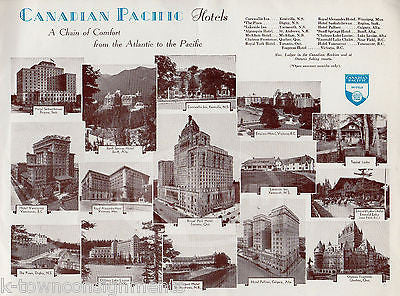 CHATEAU FRONTENAC QUEBEC VINTAGE CANADIAN PACIFIC GRAPHIC ADVERTISING BOOK 1937 - K-townConsignments