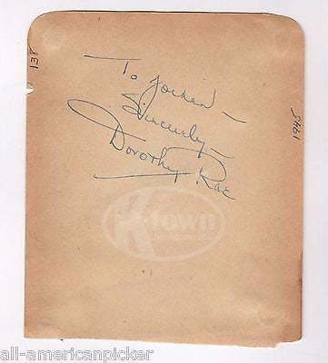 Dorothy Rae Vaudeville Theatre Stage Actress Vintage Autograph Signature - K-townConsignments