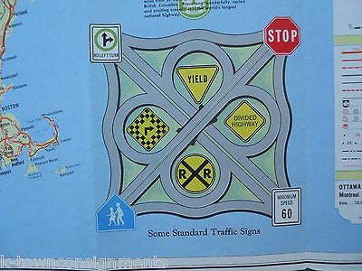 CANDADA & NORTHERN UNITED STATES VINTAGE GRAPHIC ILLUSTRATED LARGE FOLD-OUT MAP - K-townConsignments