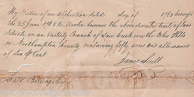 COLONIAL PENNSYLVANIA NORTHAMPTON COUNTY LAND SURVEY DOCUMENT JAMES SCULL 1768 - K-townConsignments