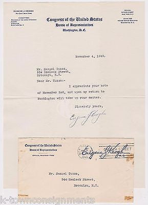 EUGENE KEOGH NEW YORK WWII CONGRESSMAN AUTOGRAPH SIGNED LETTERHEAD - K-townConsignments