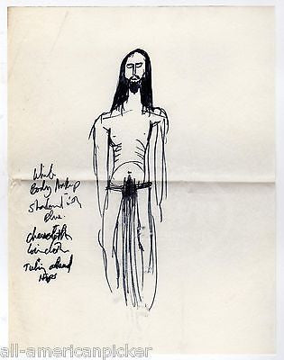 JESUS CHRIST SALOME HEROD ORIGINAL HAL GEORGE THEATRE COSTUME DESIGN SKETCHES - K-townConsignments