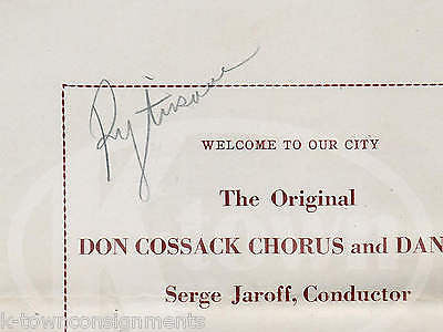 DON COSSACK SERGE JAROFF CHORUS DANCERS AUTOGRAPH SIGNED TEMPLE CONCERT PROGRAM - K-townConsignments