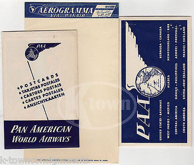 PAN AMERICAN AIRWAYS VINTAGE GRAPHIC ADVERTISING MIAMI FLIGHT PACKET & FLYERS - K-townConsignments