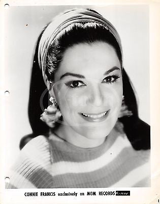 CONNIE FRANCIS POP MUSIC SINGER VINTAGE FRANK DRIGGS MGM RECORDS STUDIO PHOTO - K-townConsignments