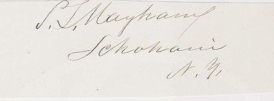 STEPHEN MAYHAM NEW YORK CONGRESSMAN ANTIQUE AUTOGRAPH SIGNATURE - K-townConsignments