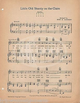 LES PAUL LITTLE OLD SOD SHANTY ON THE CLAIM ANTIQUE HAWAII GUITAR SHEET MUSIC - K-townConsignments