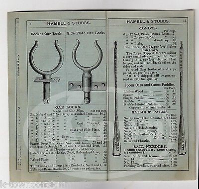 HAMELL & STUBBS YACHT BOATING TACKLE PHILADELPHIA GRAPHIC ADVERTISING CATALOG - K-townConsignments