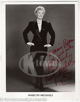 MARILYN MICHAELS STAGE COMEDIAN ACTRESS ORIGINAL AUTOGRAPH SIGNED PHOTO - K-townConsignments