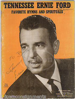 TENNESSEE ERNIE 16 TONS COUNTRY GOSPEL MUSIC AUTOGRAPH SIGNED SHEET MUSIC BOOK - K-townConsignments