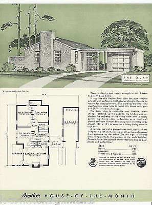 QUAY ARCHITECTURAL HOME DESIGN VITAGE GRAPHIC ADVERTISING SALES PRINT - K-townConsignments