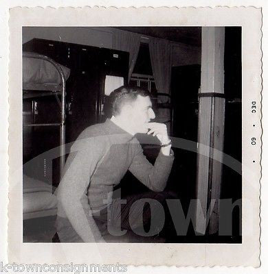 MILITARY MEN IN UNIFORM BARRACKS FUN FOOLING AROUND VINTAGE SNAPSHOT PHOTOS LOT - K-townConsignments