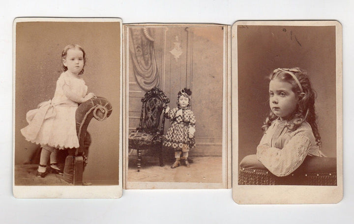 LELIA PERLEY C. S. GERMAN PHOTOGRAPHER CDV PHOTOS LOT - GREAT FASHION DRESS - K-townConsignments