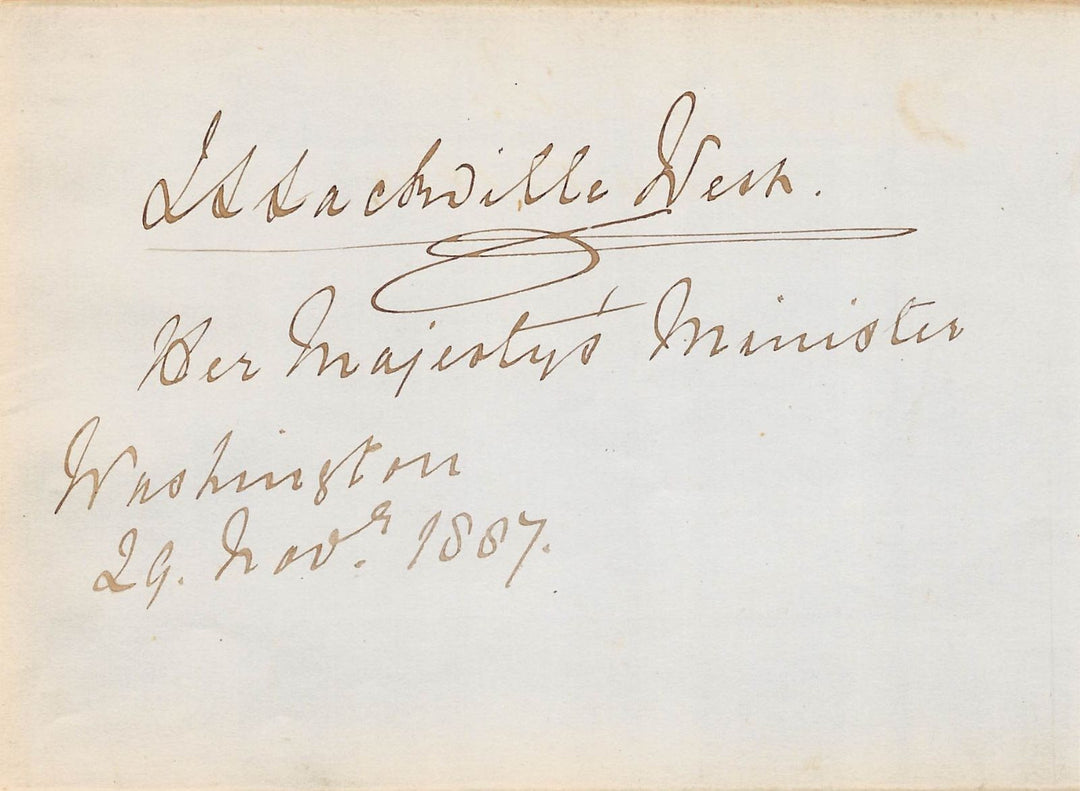 LIONEL SACKVILLE WEST BRITISH DIPLOMAT ORIGINAL AUTOGRAPH SIGNATURE 1887 - K-townConsignments