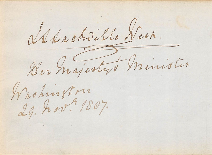 LIONEL SACKVILLE WEST BRITISH DIPLOMAT ORIGINAL AUTOGRAPH SIGNATURE 1887 - K-townConsignments