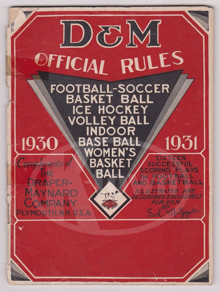 BASEBALL BOXING FOOTBALL ANTIQUE DRAPER MAYNARD SPORTING GOODS RULE BOOK 1931 - K-townConsignments