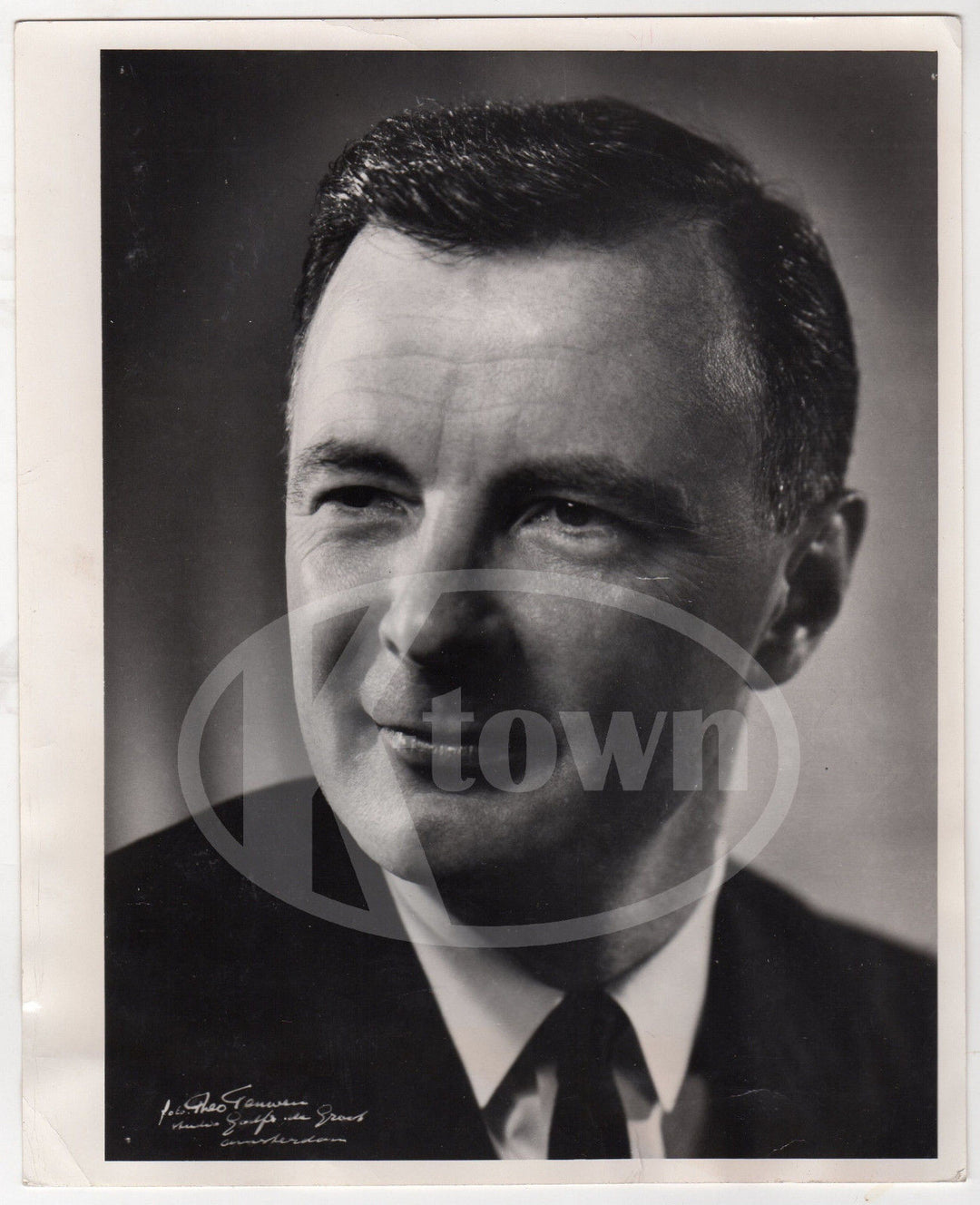 PETER HALLOCK TENOR BIG BAND MUSIC SINGER VINTAGE STUDIO PROMO PHOTOGRAPH - K-townConsignments