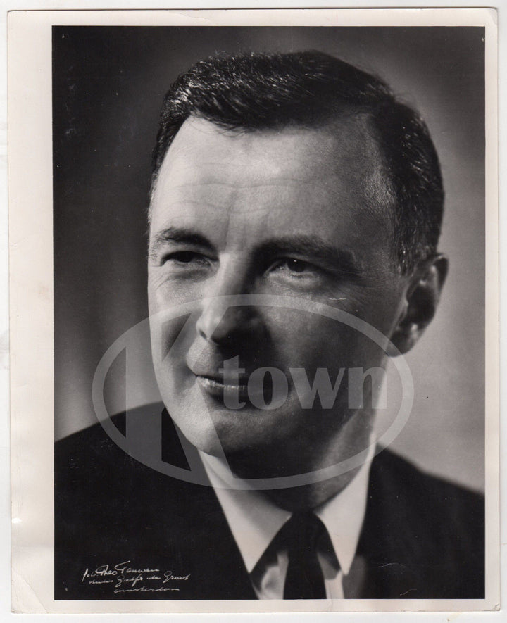 PETER HALLOCK TENOR BIG BAND MUSIC SINGER VINTAGE STUDIO PROMO PHOTOGRAPH - K-townConsignments