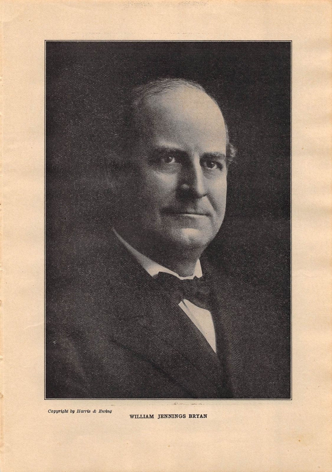 WILLIAM JENNINGS BRYAN PROHIBITION POLITIIAN ANTIQUE PHOTO ILLUSTRATION PRINT - K-townConsignments