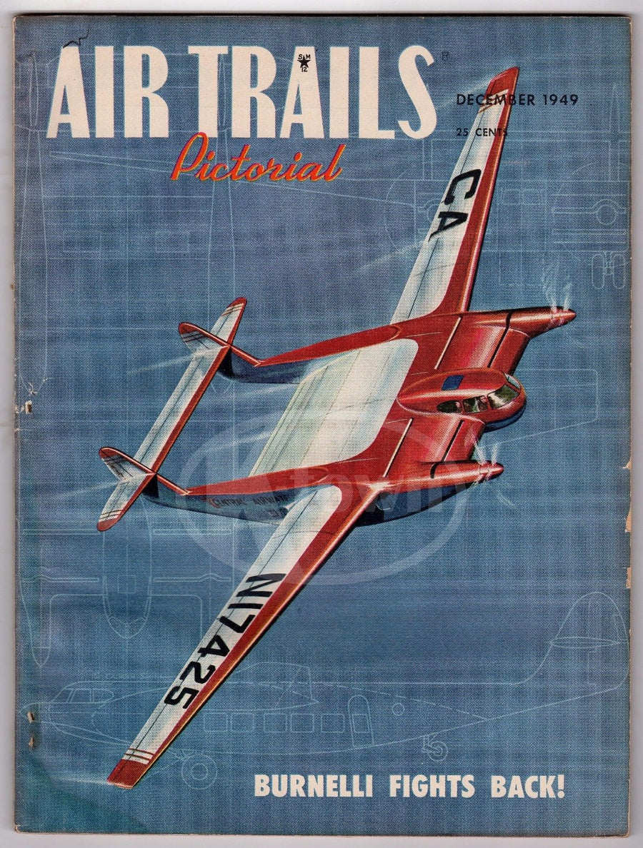 AIR TRAILS ANTIQUE GRAPHIC AVIATION MAGAZINE CONSOLIDATED VULTEE POSTER 1949 - K-townConsignments