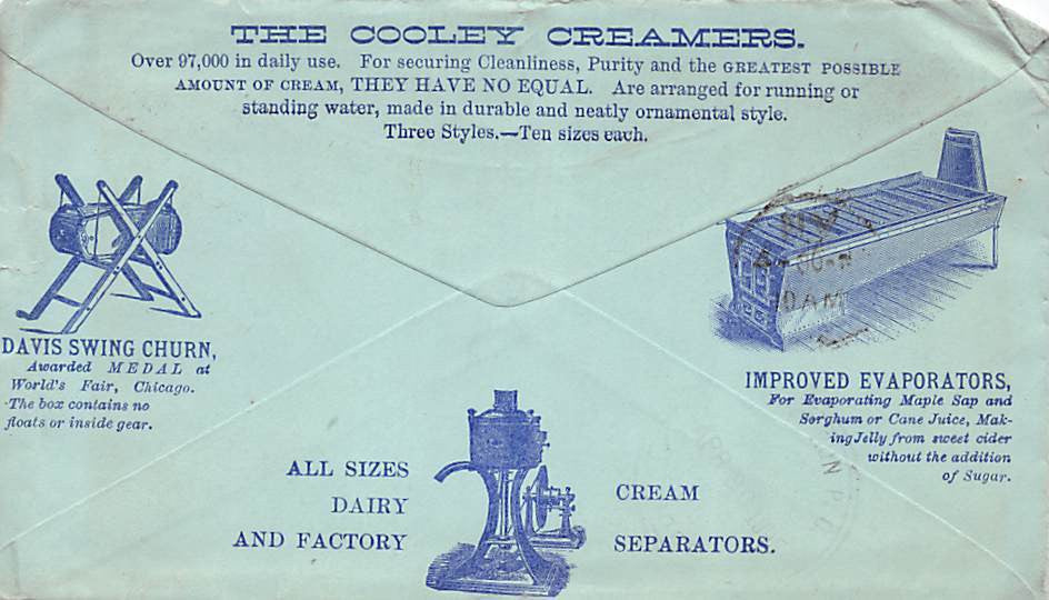 VERMONT FARM MACHINE BELLOWS FALLS VT FARM EQUIPMENT ANTIQUE GRAPHIC ADVERTISING - K-townConsignments