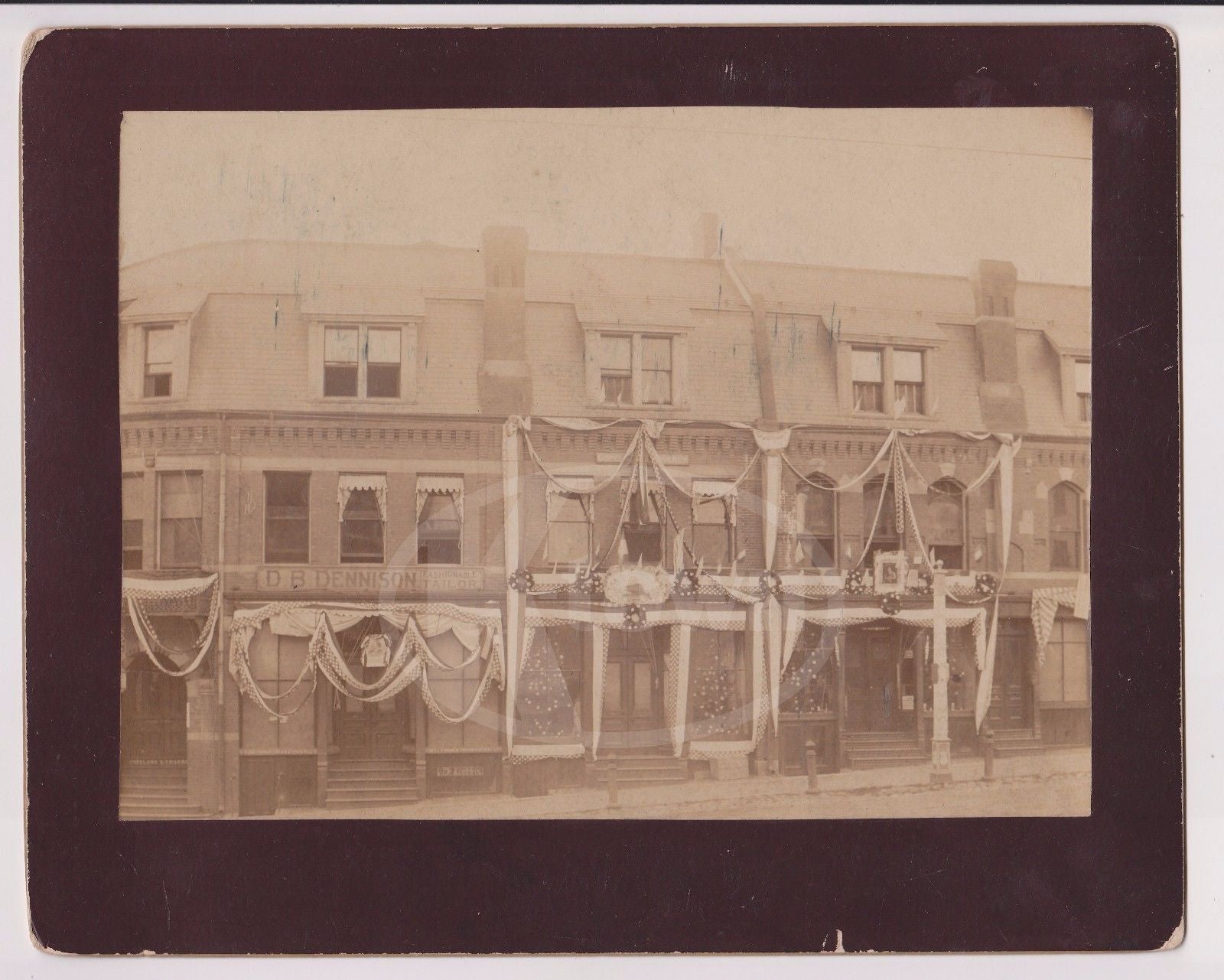 PRESIDENT GROVER CLEVELAND INAUGURATION PARADE DECORATIONS ANTIQUE PHOTOGRAPH - K-townConsignments