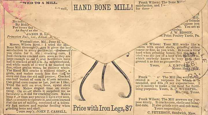 WILSON BROS EASTON PENNSYLVANIA ANTIQUE GRAPHIC ADVERTISING FARM TOOLS MAILER - K-townConsignments