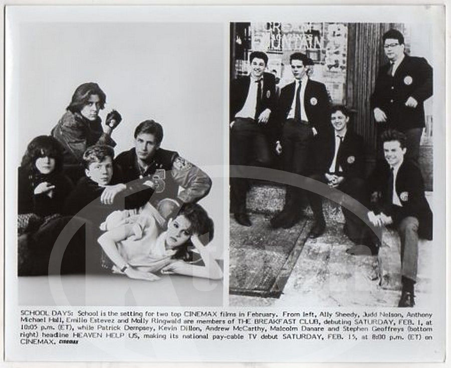 BREAKFAST CLUB HEAVEN HELP US MOVIE ACTORS VINTAGE CINEMAX PROMO PHOTOGRAPH - K-townConsignments